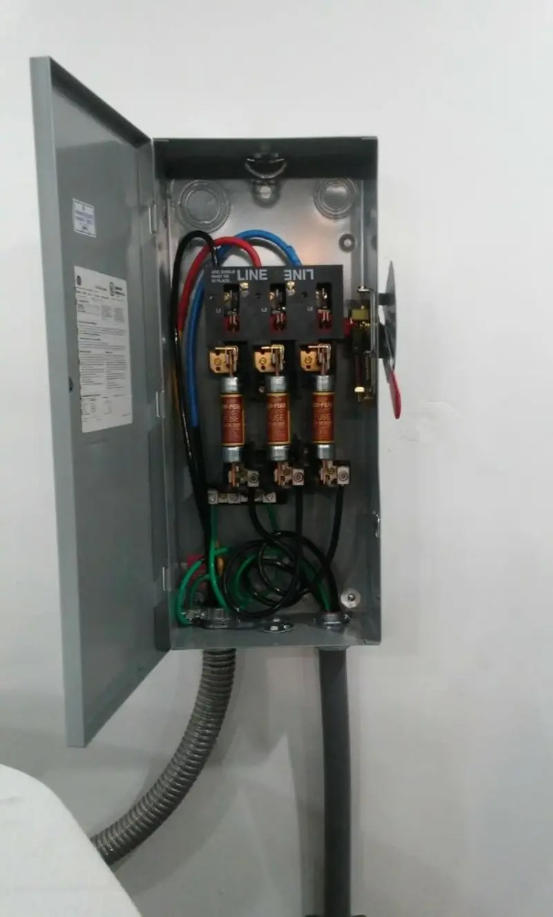 Three-phase disconnect switch installed for Electrical Wiring & Rewiring in Salton City