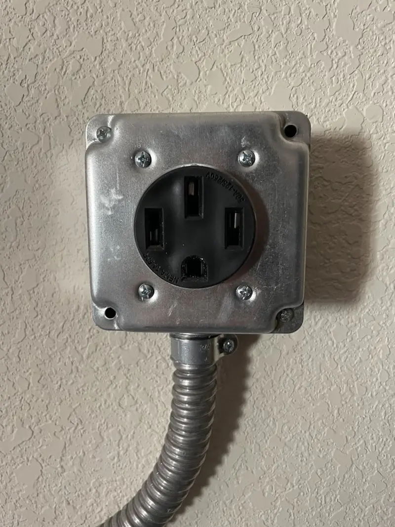 NEMA 14-50 outlet installed for Electrical Panel Upgrade in Salton City